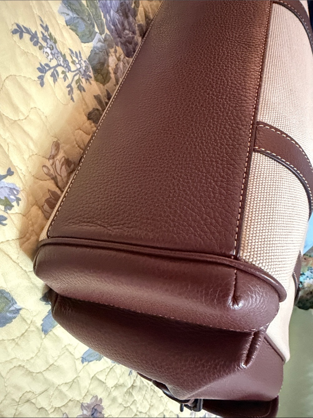 Coach Canvas Sprint Tote with Brown Leather Trim - New Without Tags - Picture 7 of 14